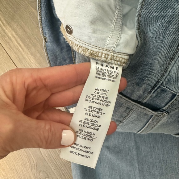 Frame Palazzo Crop Cutoff Jeans Wilson Raw After Size 26 - Picture 11 of 11